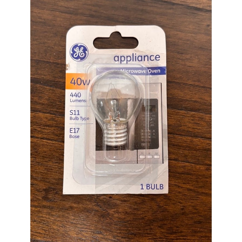 GE 40W 440 Lumens S11 E17 Base Microwave Oven Appliance Light Bulb 74379 Clear